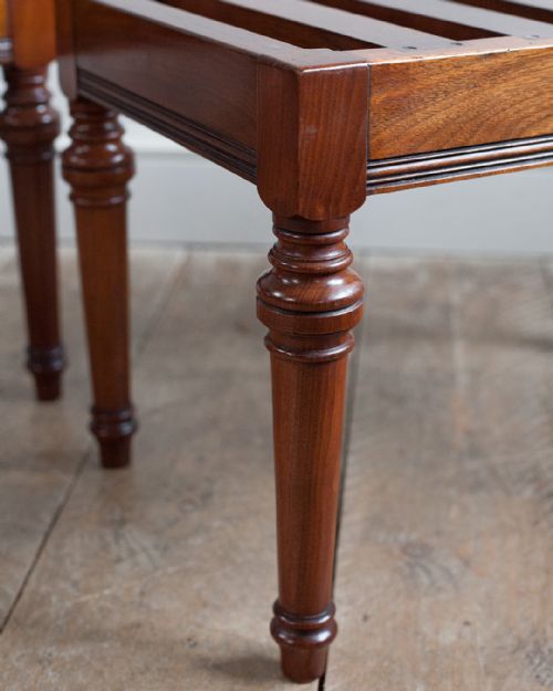 PAIR OF 19TH CENTURY MAHOGANY LUGGAGE STANDS - ADDITIONAL PHOTO 3
