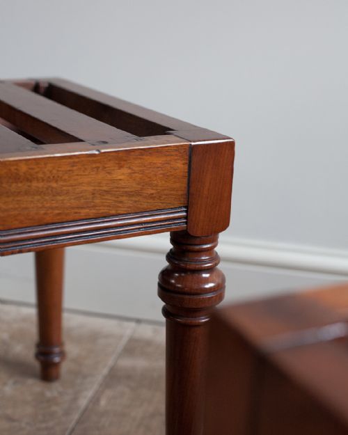 PAIR OF 19TH CENTURY MAHOGANY LUGGAGE STANDS - ADDITIONAL PHOTO 4