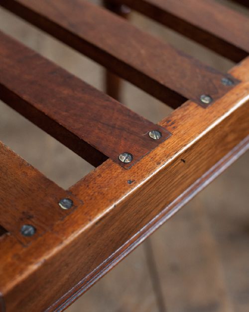 PAIR OF 19TH CENTURY MAHOGANY LUGGAGE STANDS - ADDITIONAL PHOTO 5