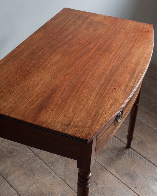 GEORGE IV MAHOGANY BOWFRONT SIDE TABLE - ADDITIONAL PHOTO 3