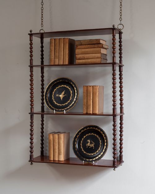 19TH CENTURY MAHOGANY WALL SHELVES - ADDITIONAL PHOTO 1