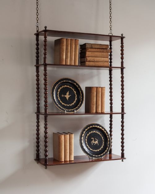 19TH CENTURY MAHOGANY WALL SHELVES - ADDITIONAL PHOTO 2