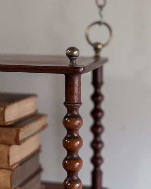 19TH CENTURY MAHOGANY WALL SHELVES - ADDITIONAL PHOTO 4