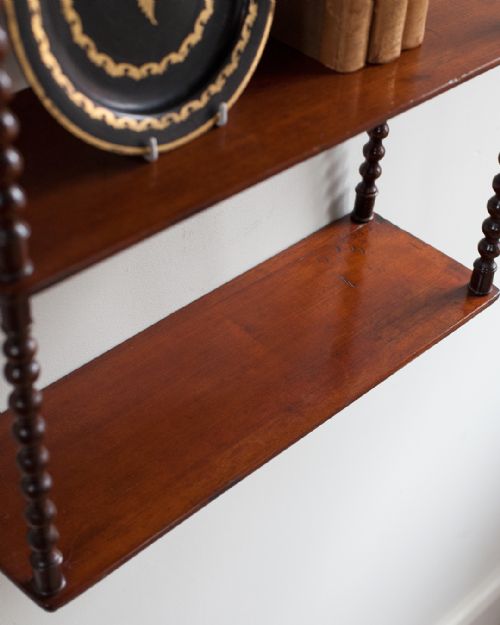 19TH CENTURY MAHOGANY WALL SHELVES - ADDITIONAL PHOTO 5