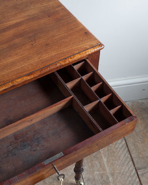 REGENCY MAHOGANY WORK TABLE - ADDITIONAL PHOTO 4