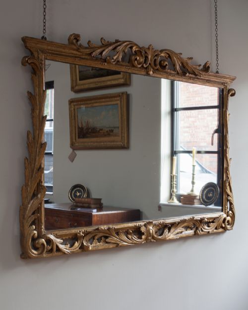 19TH CENTURY GILT OVERMANTLE MIRROR - ADDITIONAL PHOTO 2