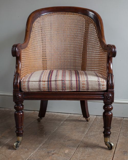 WILLIAM IV MAHOGANY CANED CURRICLE CHAIR - ADDITIONAL PHOTO 1