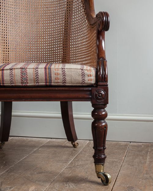 WILLIAM IV MAHOGANY CANED CURRICLE CHAIR - ADDITIONAL PHOTO 2