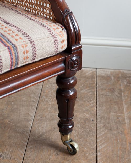 WILLIAM IV MAHOGANY CANED CURRICLE CHAIR - ADDITIONAL PHOTO 4