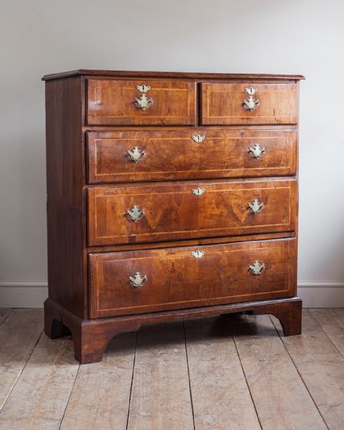 GEORGE II WALNUT CHEST OF DRAWERS - ADDITIONAL PHOTO 1