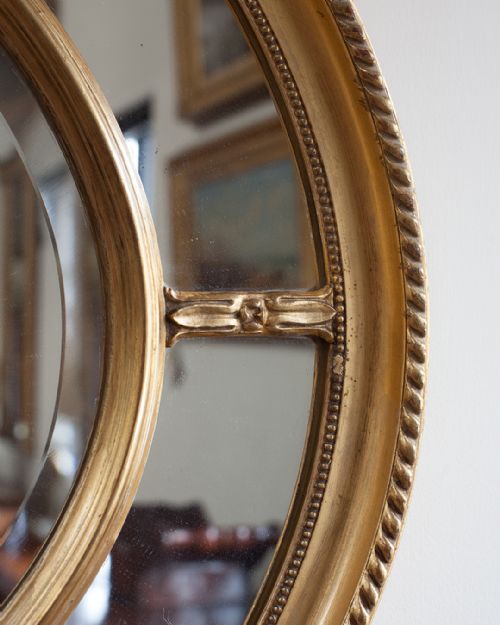 19TH CENTURY GILT OVAL MIRROR - ADDITIONAL PHOTO 2