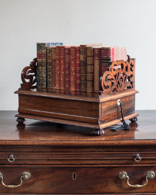 19TH CENTURY ROSEWOOD FRETWORK BOOKSTAND - ADDITIONAL PHOTO 1