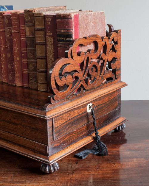 19TH CENTURY ROSEWOOD FRETWORK BOOKSTAND - ADDITIONAL PHOTO 6