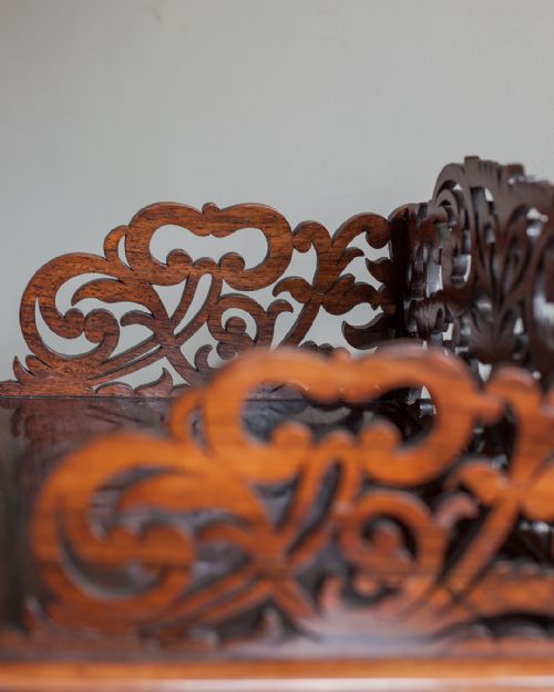 19TH CENTURY ROSEWOOD FRETWORK BOOKSTAND - ADDITIONAL PHOTO 8