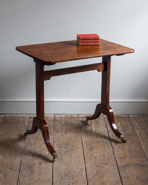 GEORGE III MAHOGANY STRETCHER TABLE