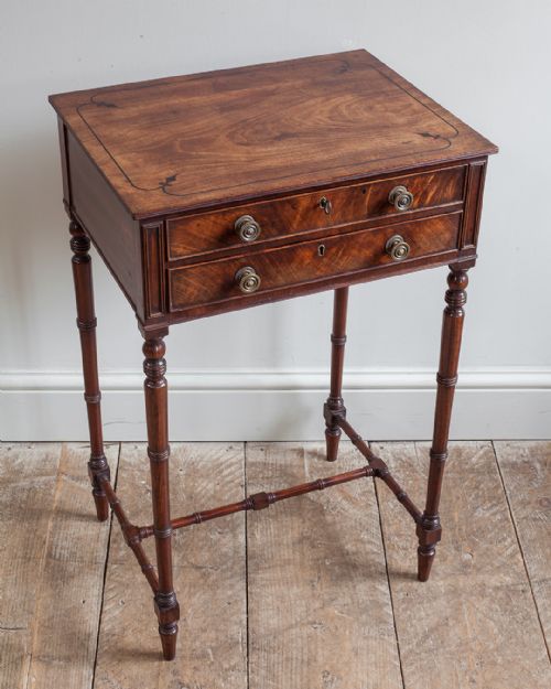 REGENCY MAHOGANY WORK TABLE - ADDITIONAL PHOTO 2
