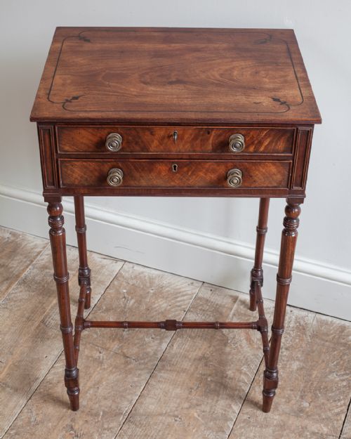 REGENCY MAHOGANY WORK TABLE - ADDITIONAL PHOTO 3