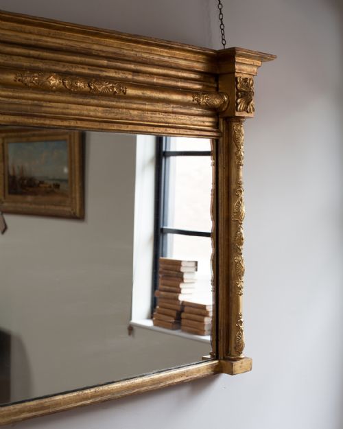 REGENCY GILT OVERMANTLE MIRROR - ADDITIONAL PHOTO 4
