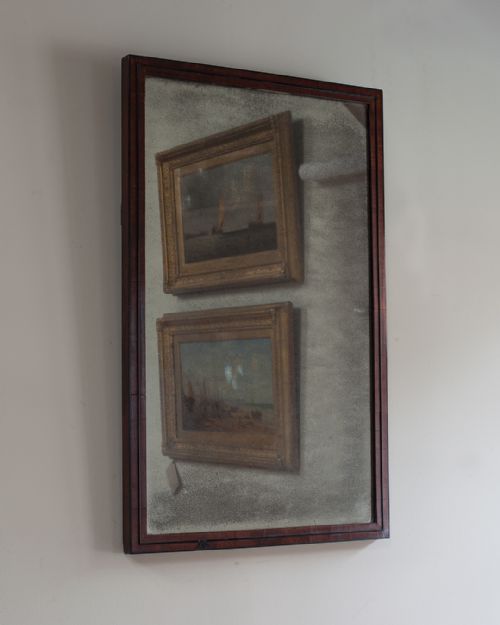 19TH CENTURY MAHOGANY WALL MIRROR - ADDITIONAL PHOTO 1