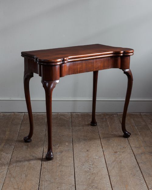 GEORGE II MAHOGANY CARD TABLE