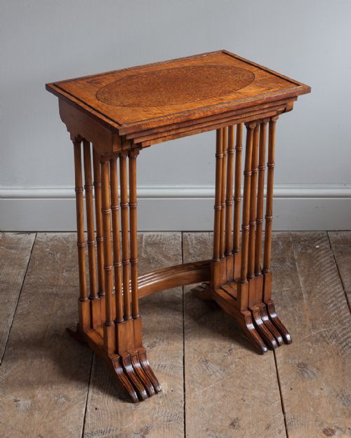 19TH CENTURY SATINWOOD NEST OF FOUR TABLES - ADDITIONAL PHOTO 1