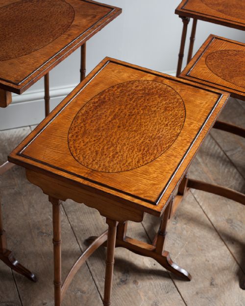 19TH CENTURY SATINWOOD NEST OF FOUR TABLES - ADDITIONAL PHOTO 3