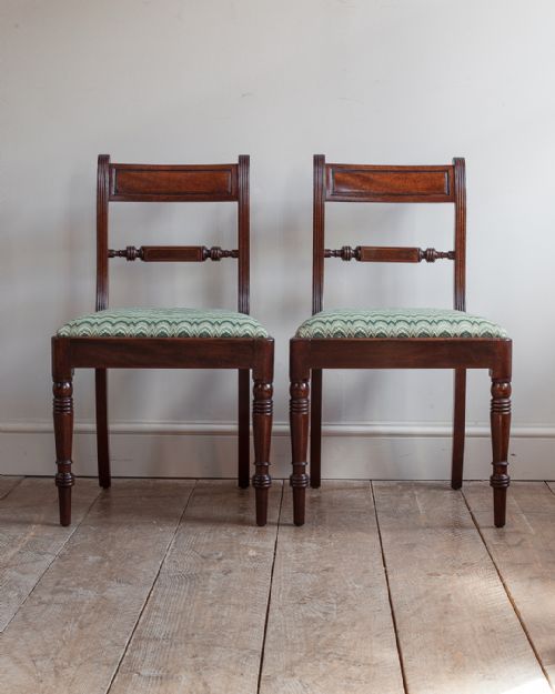 FINE PAIR OF REGENCY MAHOGANY SIDE CHAIRS - ADDITIONAL PHOTO 6