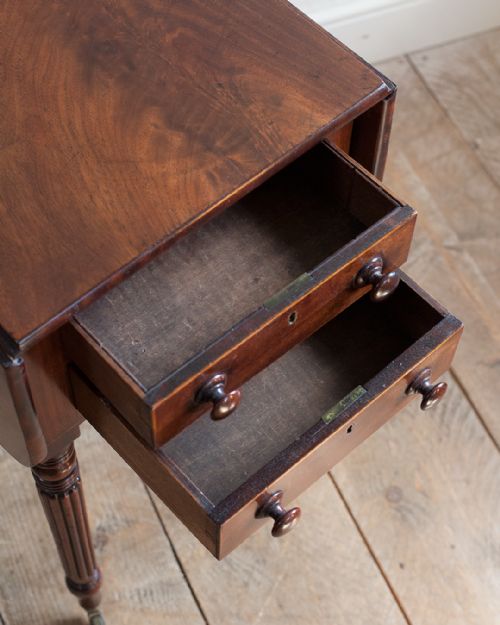 REGENCY MAHOGANY WORK TABLE - ADDITIONAL PHOTO 1