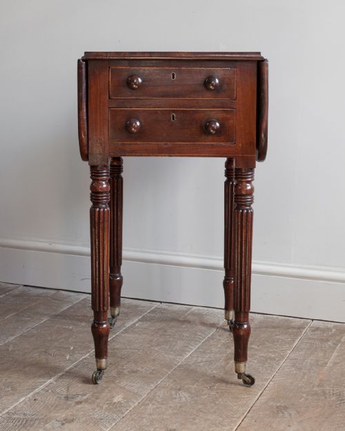 REGENCY MAHOGANY WORK TABLE - ADDITIONAL PHOTO 5