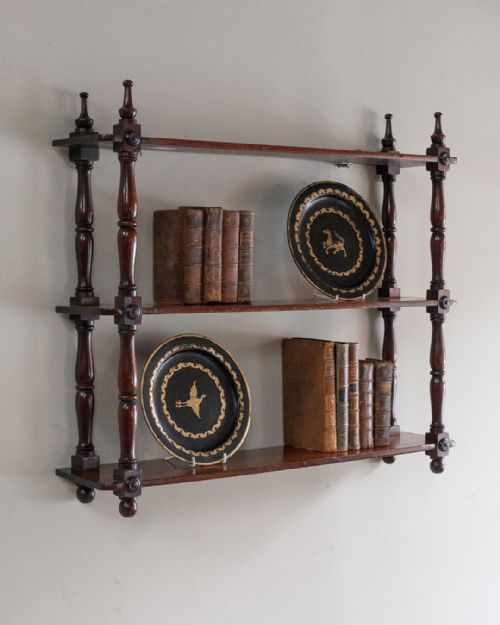 19TH CENTURY MAHOGANY WALL SHELVES - ADDITIONAL PHOTO 4