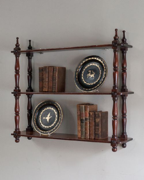 19TH CENTURY MAHOGANY WALL SHELVES - ADDITIONAL PHOTO 3