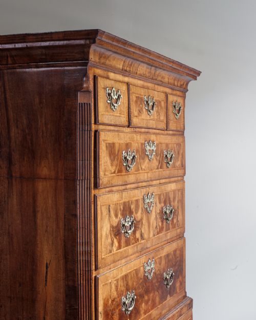 GEORGE III WALNUT CHEST ON CHEST - ADDITIONAL PHOTO 2