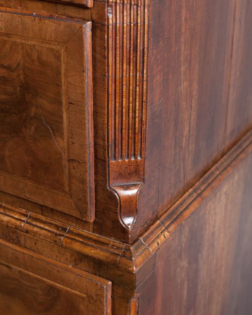 GEORGE III WALNUT CHEST ON CHEST - ADDITIONAL PHOTO 5