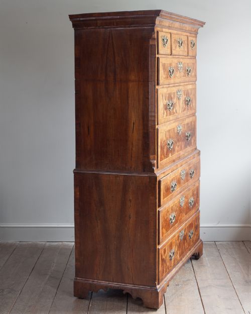 GEORGE III WALNUT CHEST ON CHEST - ADDITIONAL PHOTO 7
