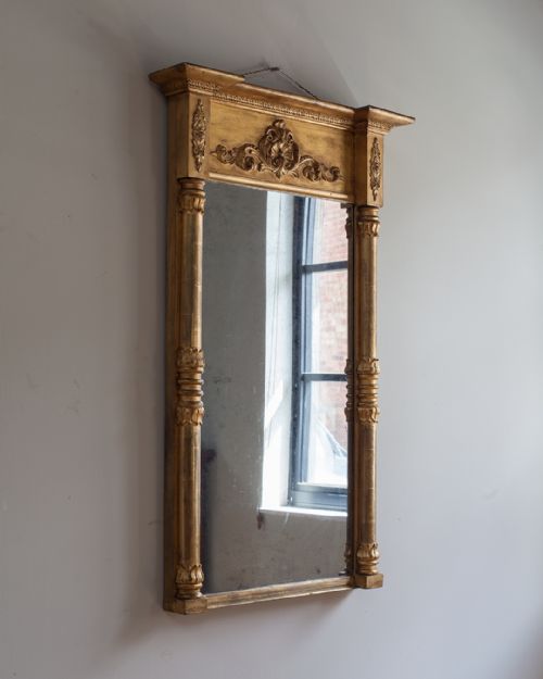 regency gilt pier mirror - CATEGORY: ANTIQUE MIRRORS - DATED 19TH CENTURY