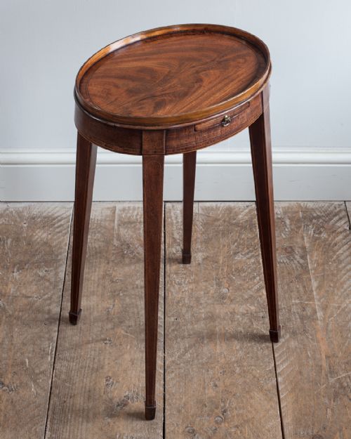 DELIGHTFUL GEORGIAN MAHOGANY OVAL URN STAND - ADDITIONAL PHOTO 2