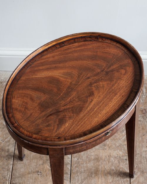 DELIGHTFUL GEORGIAN MAHOGANY OVAL URN STAND - ADDITIONAL PHOTO 4
