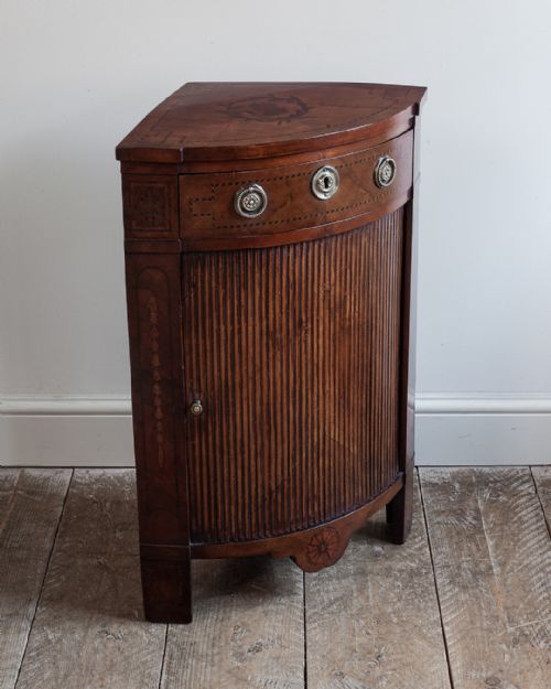 19TH CENTURY DUTCH FRUITWOOD BOWFRONT CORNER CUPBOARD - ADDITIONAL PHOTO 3