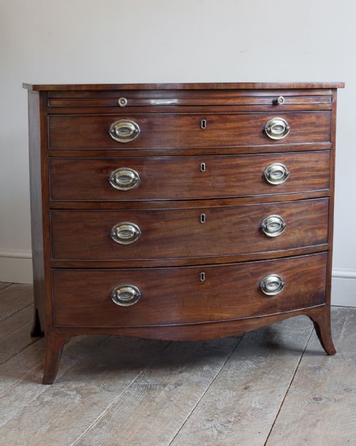 GEORGE IV MAHOGANY BOWFRONT CHEST OF DRAWERS - ADDITIONAL PHOTO 3