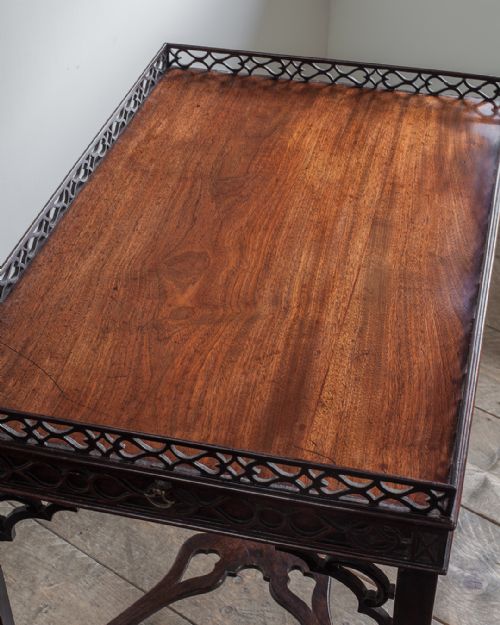 CHIPPENDALE PERIOD MAHOGANY SILVER TABLE - ADDITIONAL PHOTO 3