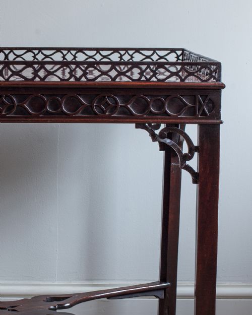 CHIPPENDALE PERIOD MAHOGANY SILVER TABLE - ADDITIONAL PHOTO 9