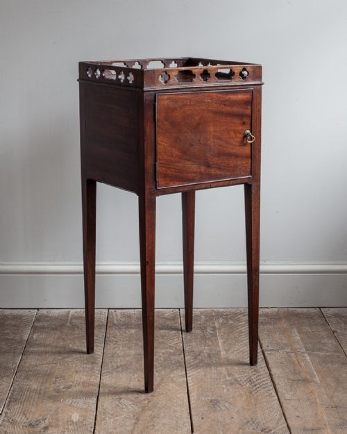 georgian mahogany nightstand - CATEGORY: ANTIQUE CUPBOARDS - DATED 19TH CENTURY