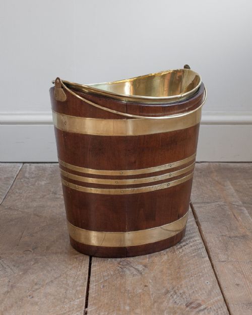 GEORGIAN MAHOGANY BRASS BOUND BUCKET - ADDITIONAL PHOTO 1