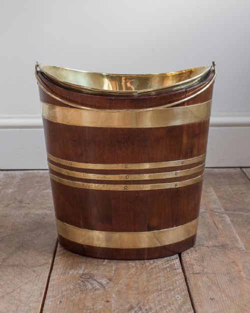 GEORGIAN MAHOGANY BRASS BOUND BUCKET - ADDITIONAL PHOTO 2
