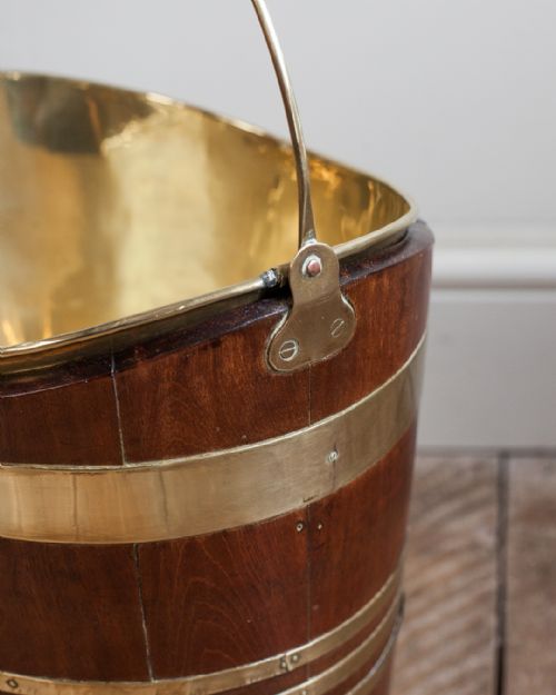GEORGIAN MAHOGANY BRASS BOUND BUCKET - ADDITIONAL PHOTO 5