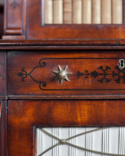 REGENCY MAHOGANY BOOKCASE CABINET - ADDITIONAL PHOTO 5