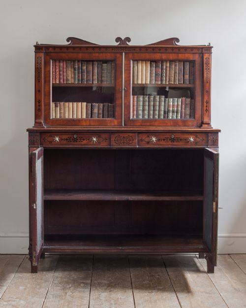 REGENCY MAHOGANY BOOKCASE CABINET - ADDITIONAL PHOTO 8