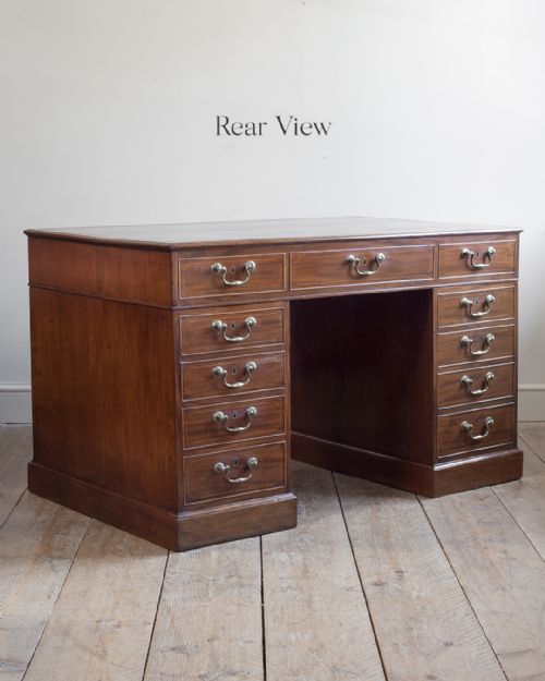 19TH CENTURY MAHOGANY PEDESTAL DESK - ADDITIONAL PHOTO 12