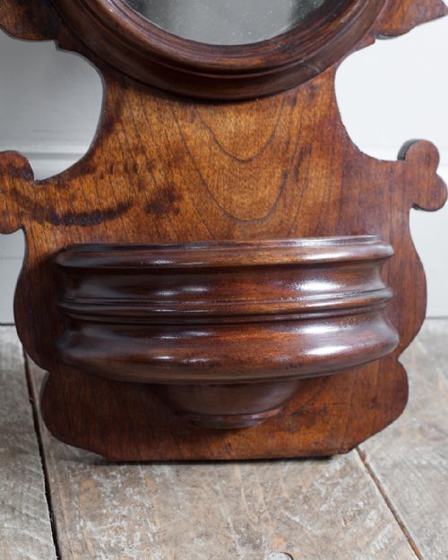 VICTORIAN MAHOGANY CLOAKROOM WALL MIRROR - ADDITIONAL PHOTO 2