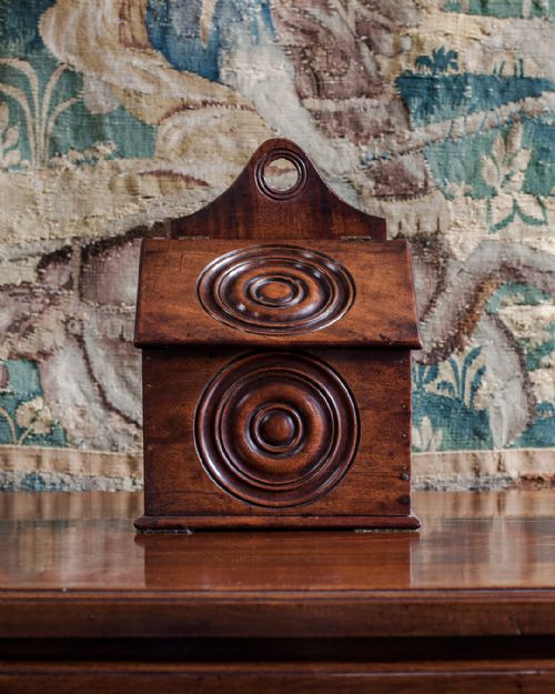 GEORGE III MAHOGANY SALT BOX